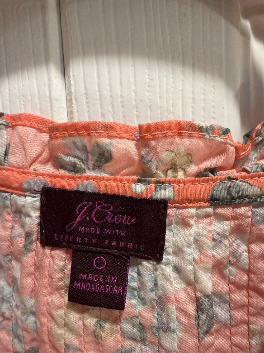 J. Crew Floral Pintuck Blouse - Coral - Picture 2 of 3